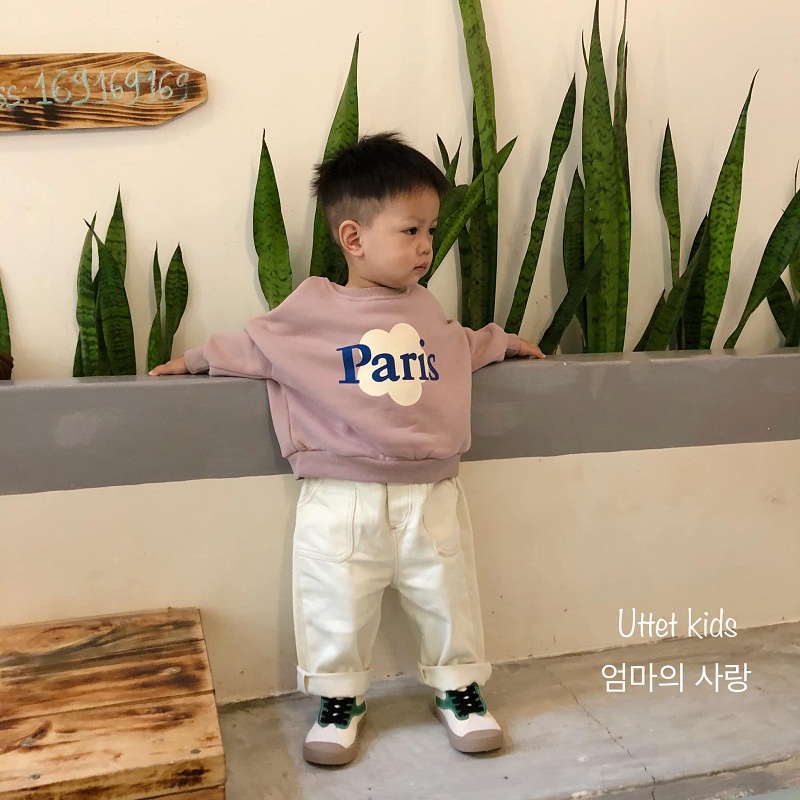 [Ảnh thật] ÁO SWEATER HÀN QUỐC PARIS  DÀNH CHO BÉ GÁI VÀ BÉ TRAI SIZE 80 ĐẾN 120 TỪ 1 ĐẾN HƠN 5 TUỔI