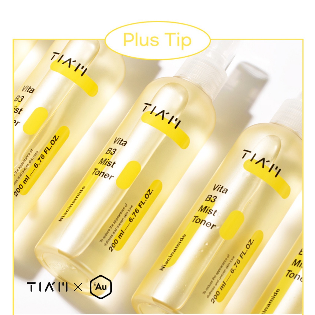 Toner Hỗ Trợ Làm Sáng &amp; Làm Đều Màu Da Dạng Xịt - TIA'M | Vita B3 Mist Toner 200mL