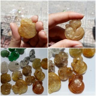 Hồ ly thạch anh tóc bọc bạc