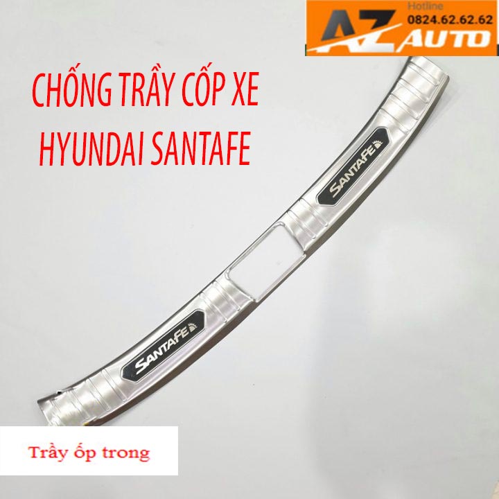 Ốp chống trầy cốp Hyundai Santafe 2019-2022– INOX(hàng cao cấp)