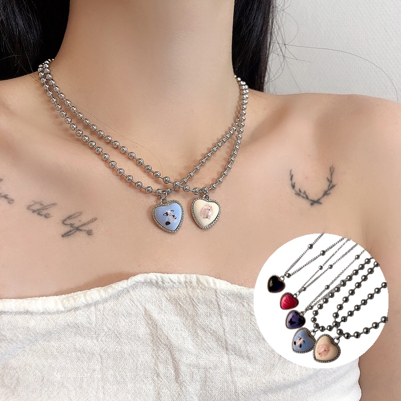 1 Vòng cổ Hình Bướm Trái Tim Thỏ Bằng Hợp Kim Dành Cho Nữ