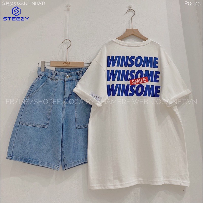 [P0043] Áo thun áo phông form rộng unisex WINSOME vải cotton mỏng mát (Có sẵn/ảnh thật)