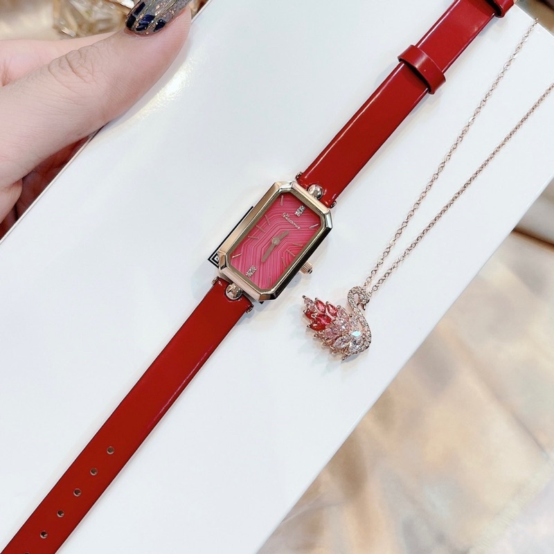 Đồng hồ nữ Davena Mặt chữ Nhật .