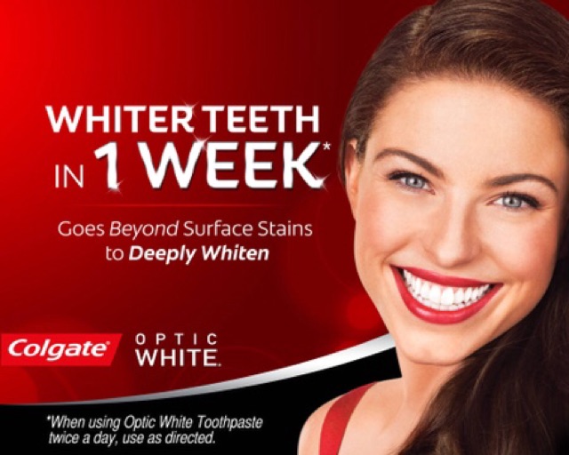 Kem đánh trắng răng Colgate Optic White - Sparkling White - 48g - MỸ