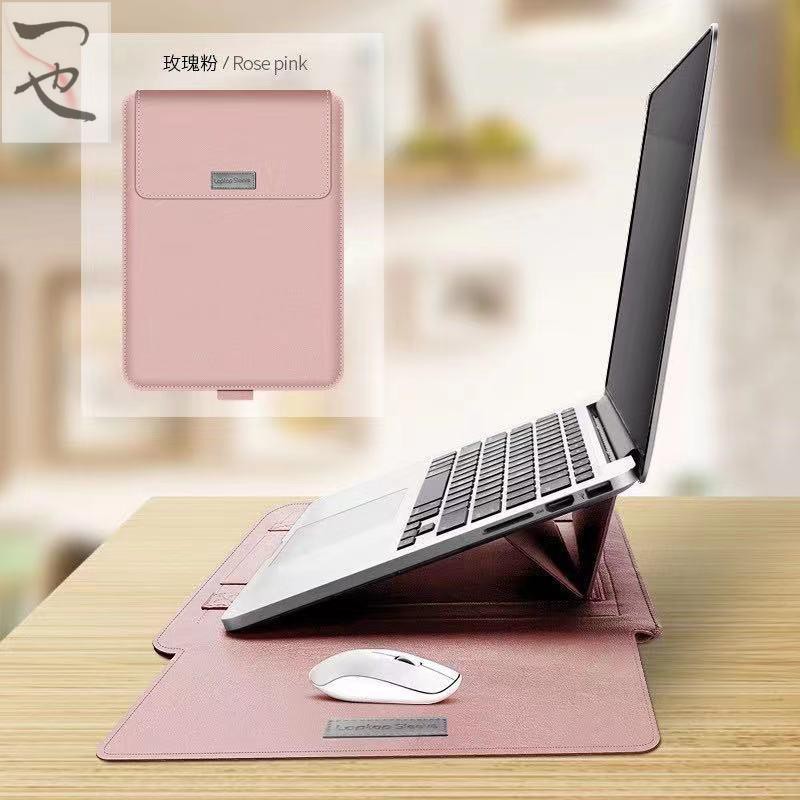 Túi Da Pu 4 Trong 1 Đựng Laptop Macbook Air Pro 11 12 13 14 15.4 Inch Ốp