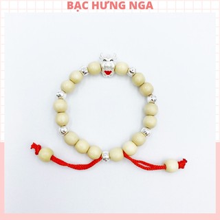 Vòng dâu cho bé mix hạt bi HNJI bạc ta 925, vòng dâu con giáp mix hạt bi bạc, kiểu dáng xinh xắn, dễ thương  - HN023