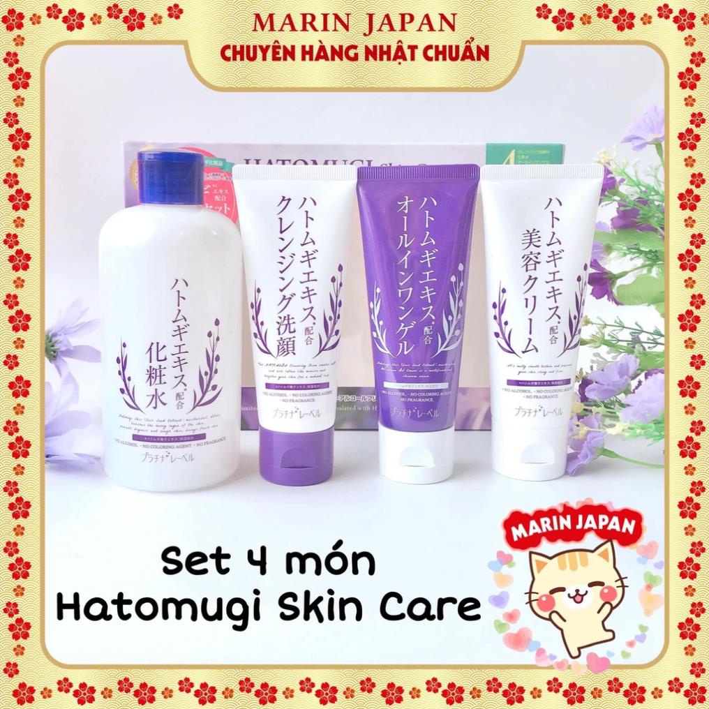 Bộ dưỡng da 4 món ý dĩ  giới hạn limited Hatomugi Skin Care Set Nhật Bản