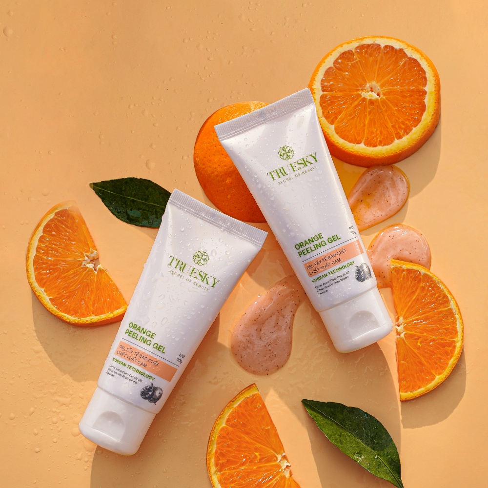 [Mã BMLT30 giảm đến 30K đơn 299K] Tẩy tế bào chết da mặt Truesky Orange Peeling Gel dạng gel chiết xuất cam 50g