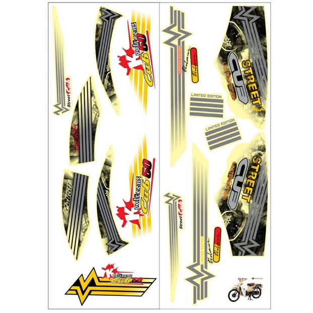 Tem rời dán xe cúp ko lắp côp