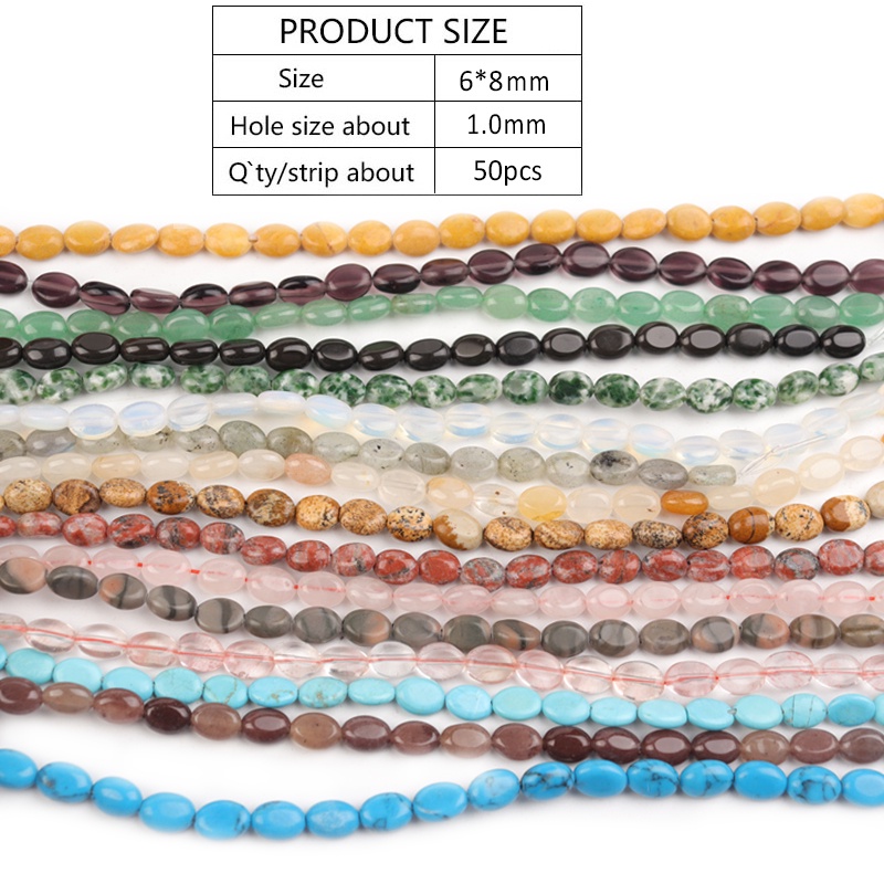 DIY Imitation Oval Shape Spacer Beads Multicolor For Making Accessoires 6x8mm