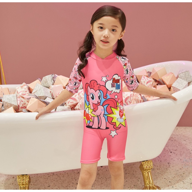 Đồ bơi liền thân LittlePONY cho bé gái 2-8 tuổi vải thun co giãn 4 chiều thoải mái vận động (Swimsuit)