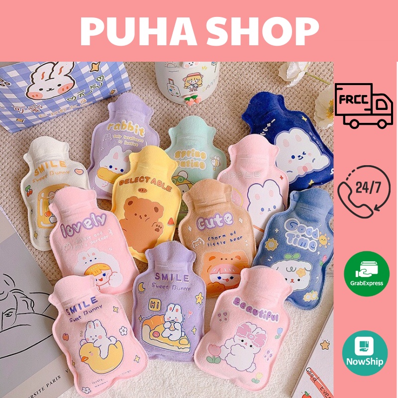 Túi chườm nóng lạnh mini Puha 200ml đa năng chườm bụng sưởi ấm tay chân 200ml.