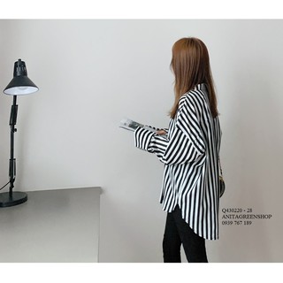 Q430220 ÁO SƠ MI NỮ FORM DÀI