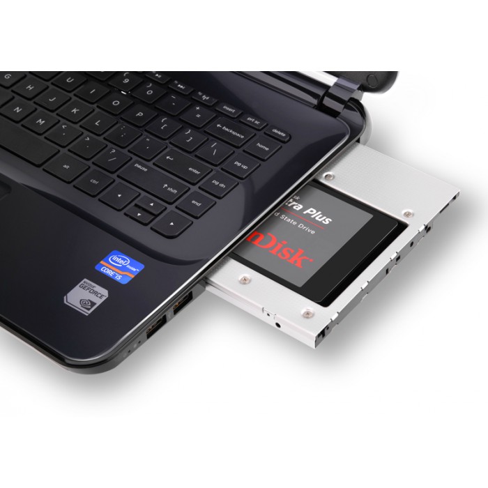 Caddy bay SSD 9.5MM/ 12.7MM (Nhôm) SATA3 gắn thêm ổ cứng thứ 2 cho laptop