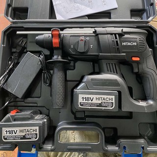 KHOAN BÊ TÔNG HITACHI BẰNG PIN 118V KHÔNG CHỔI THAN (khoẻ-bền-tiết kiệm pin)