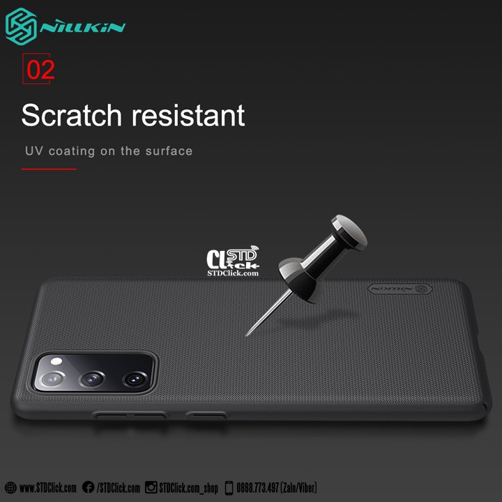 ỐP LƯNG SAMSUNG GALAXY S20 FE NILLKIN NHỰA CỨNG CHÍNH HÃNG