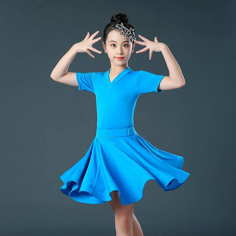 Bộ Trang Phục Biểu Diễn Khiêu Vũ Latin Chuyên Nghiệp Dành Cho Bé Gái