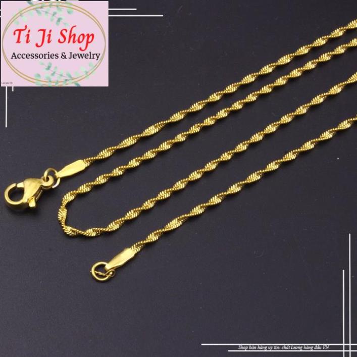 DÂY CHUYỀN NỮ INOX MẠ VÀNG KIỂU XOẮN CỰC ĐẸP D  -