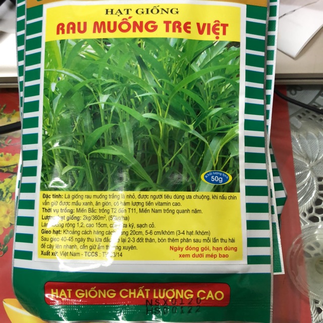 ☘ Hạt giống Rau muống Tre Việt (gói 50 gr) ✅