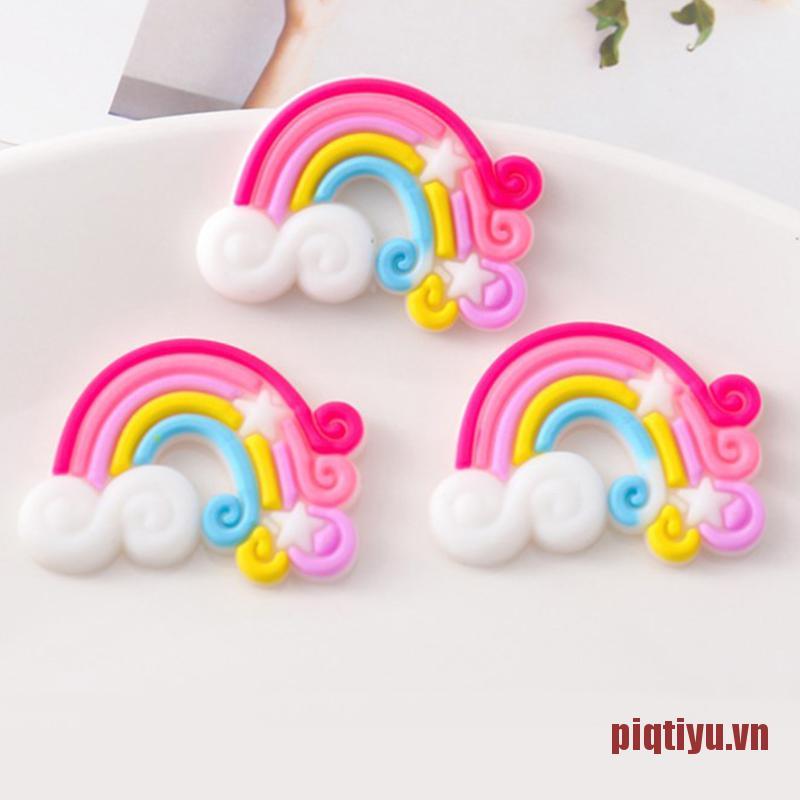 PiqtiYU 1pcs Rainbow PVC Flexible Glue Flat Back DIY Scrapbook Embellishment Craft