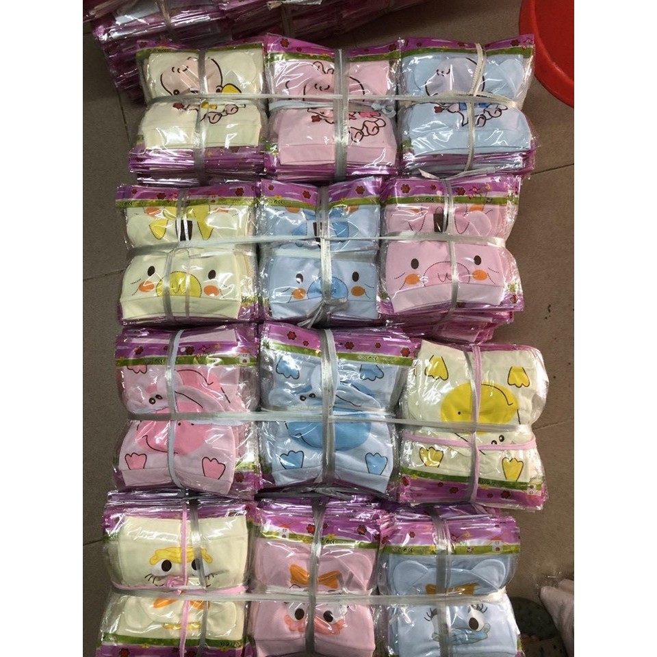 Mũ Cotton Hoạt Hình Cho Bé Sơ Sinh