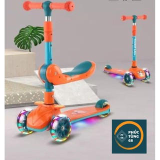 [Xả Kho] Xe Trượt SCOOTER 3 Bánh Đồ Chơi Cực Đẹp Cho Trẻ Em Có Nhạc Đèn Kiêm Tròi Chân 2 Trong 1
