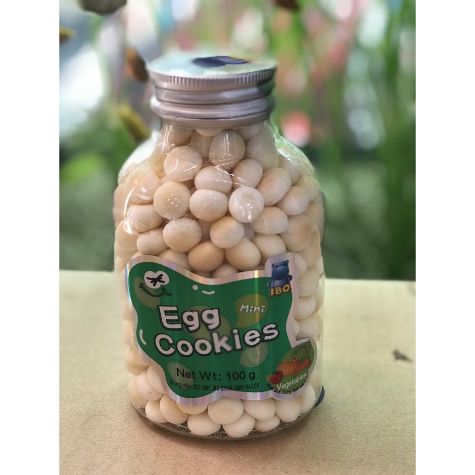 Bánh Trứng Mini vị rau cải IBO, Egg Cookies (Hộp 100g)