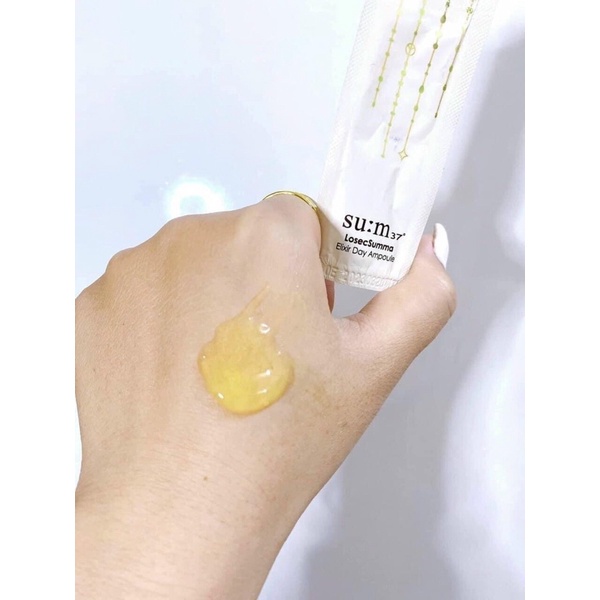 Tinh chất serum vàng 24k ngày Sum 37 Losec Summa Elixir Day Ampoule gói 1ml - dưỡng da đều màu mờ thâm nám