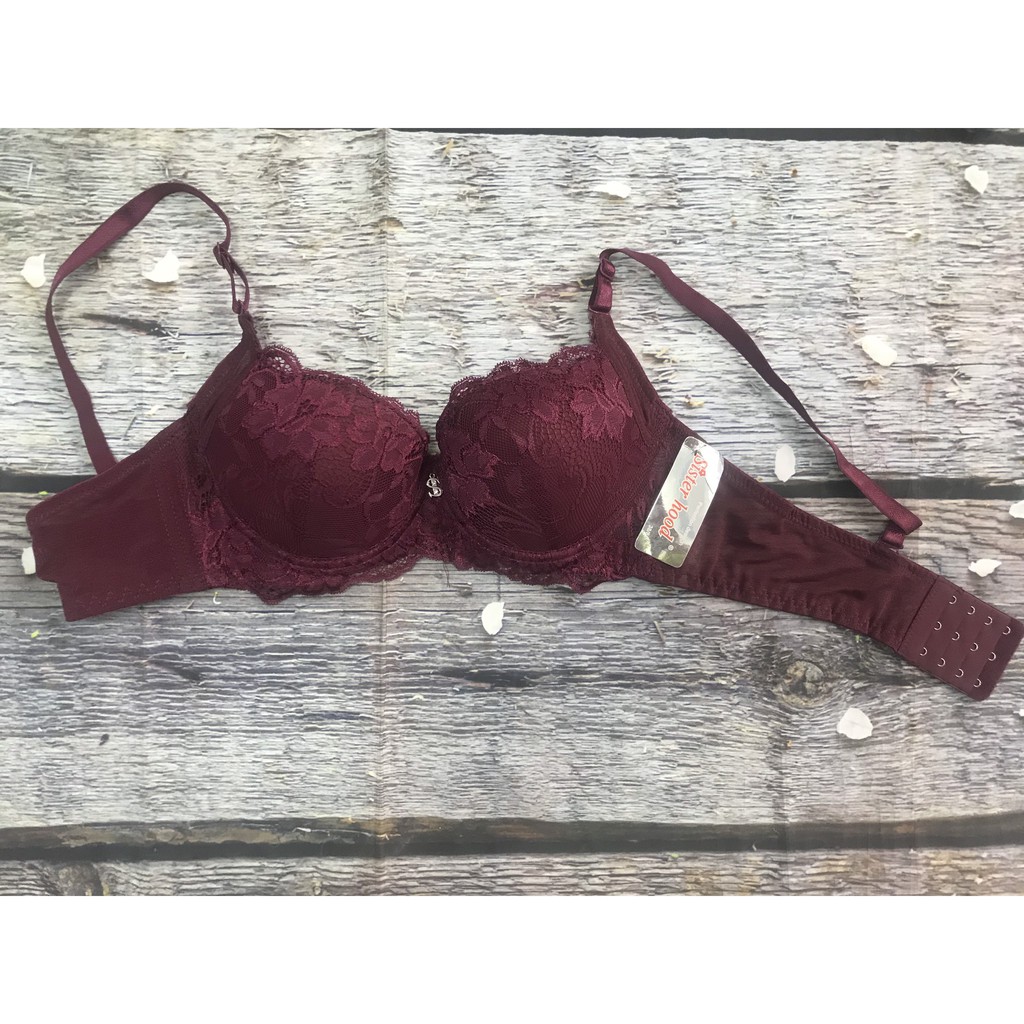Áo lót nữ không đệm big size, áo kéo ngực ren có gọng Thái Lan Sister hood 719, Leblur | BigBuy360 - bigbuy360.vn