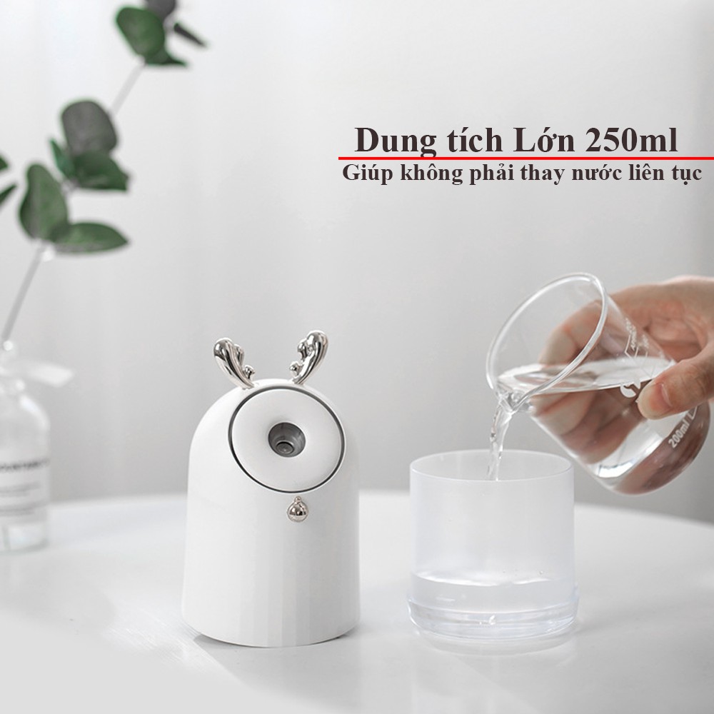 [SIÊU SALE] Máy phun sương tạo ẩm mini HUMIDIFIER kiêm đèn ngủ tiện lợi