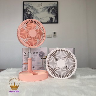 Quạt Tích Điện Gấp Gọn Đa Năng, Pin 7200mAh, 4 Chế Độ Gió nhỏ gọn