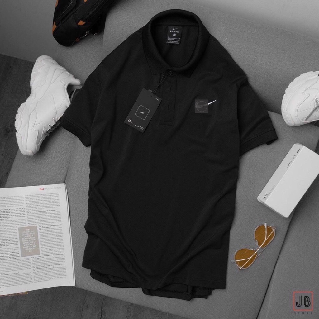 Áo thun polo nam basic, áo thun cổ bẻ tay lỡ logo thêu, chất thun cotton nhẹ thoáng mát, chuẩn phom - PLN1