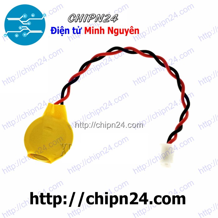 [1 VIÊN] Pin CR2032 có dây 2.54mm (Pin CMOS có dây)