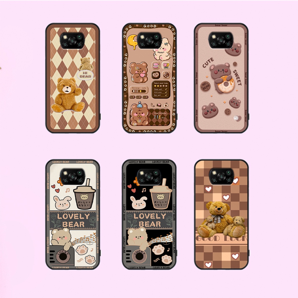Ốp lưng Xiaomi Poco X3 / Poco X3 Pro in hình gấu bear dễ thương, bền đẹp