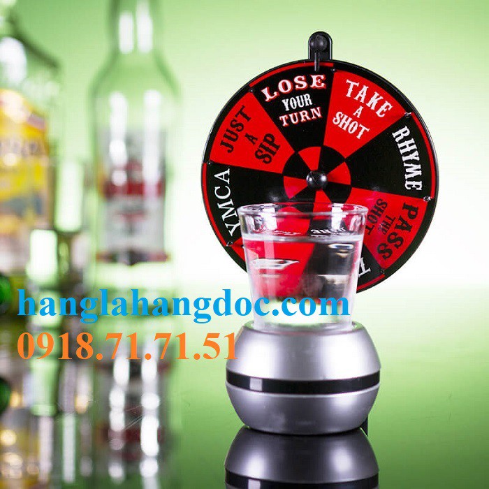 Đồ chơi uống bia rượu, quán bar: Vòng xoay uống rượu vui nhộn (wheel of shots)