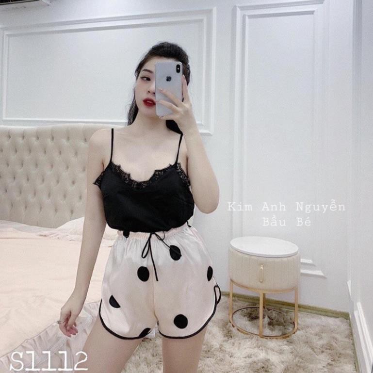 Quần Đùi Lưng Chun Phi Bóng Lụa Chấm Bi Quần Short Ngủ Sang Chảnh Sexy DRQS22 Mys Unicorn Fashion | WebRaoVat - webraovat.net.vn