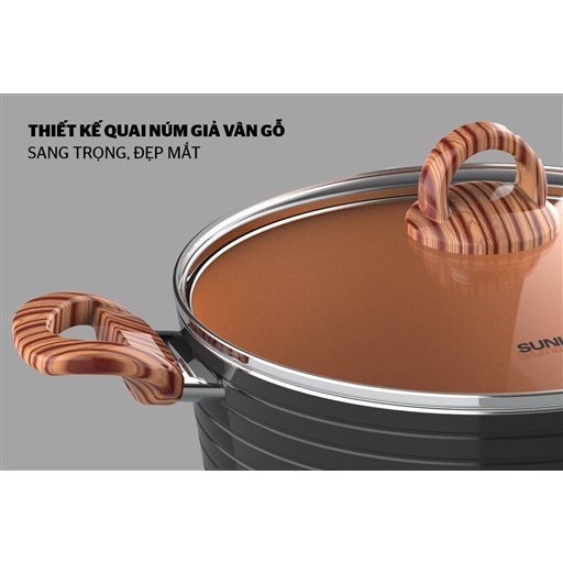 Bộ 3 nồi Ceramic Đáy Từ SUNHOUSE SHG2003