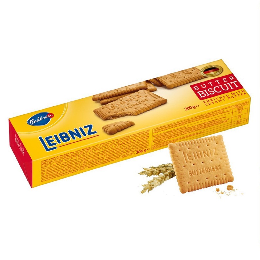 Bánh Quy Bơ Leibniz Đức Ít Đường / Tiêu Chuẩn Gói 200gr