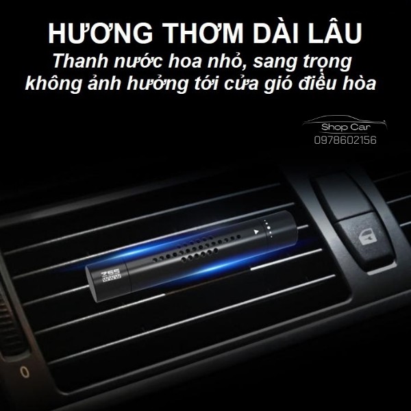 Nước Hoa Ô Tô - Thanh Nước Hoa Kẹp Cửa Gió Điều Hòa Kèm 5 Lõi Hương Nước Hoa Khác Nhau