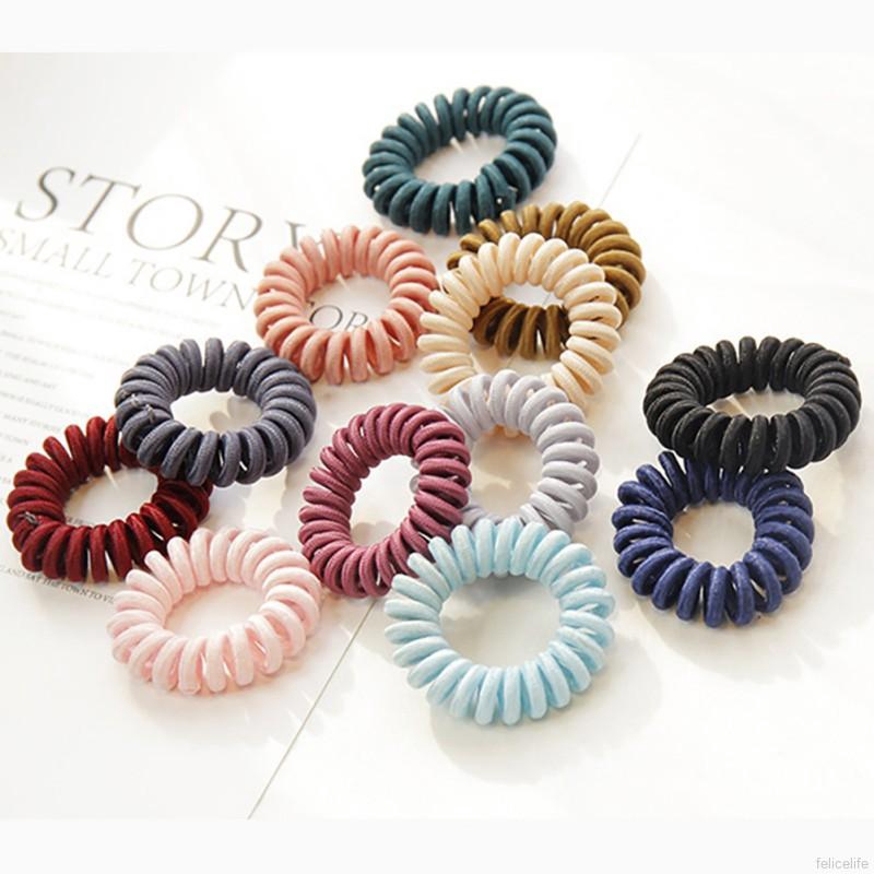 Dây buộc tóc lò xo nhiều màu sắc dễ thương dành cho nữ
