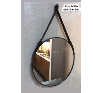 GƯƠNG VIỀN TRÒN DÂY DA D60 ( Đường kính 60cm)