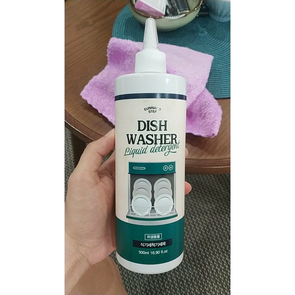 [Kèm deal 1K] Nước máy rửa bát  chuyên dụng Eunnano Step 500ml, dùng cho mọi loại máy Bosch, Eurosun, Texgio