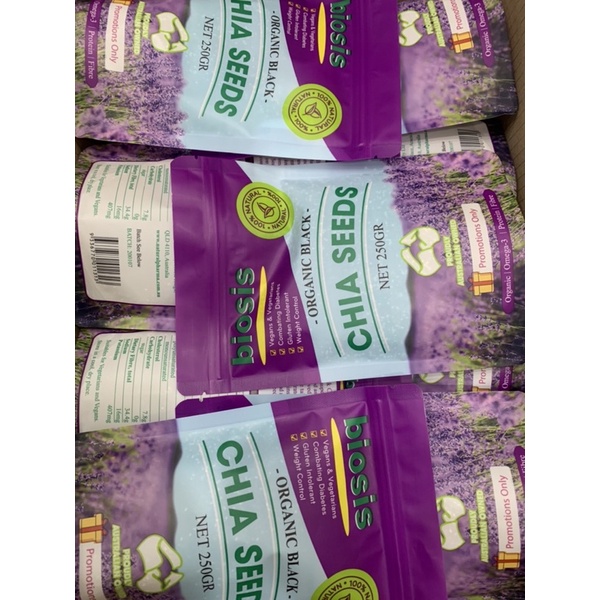 &lt;CHÍNH HÃNG&gt; Hạt Chia Organic Biosis 250g &amp; 1kg