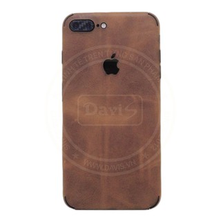 Miếng dán da dán full viền cho iphone 8 Plus làm từ da thật cao cấp - Davis
