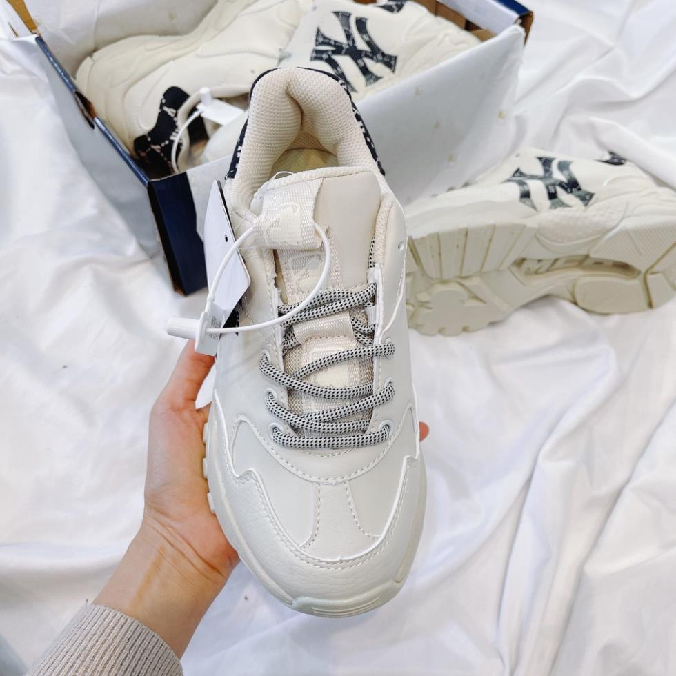 Giày thể thao sneaker MLB Bigball Chunky Mono Heel New York_BEST , MLB NY , Chữ B nâu
