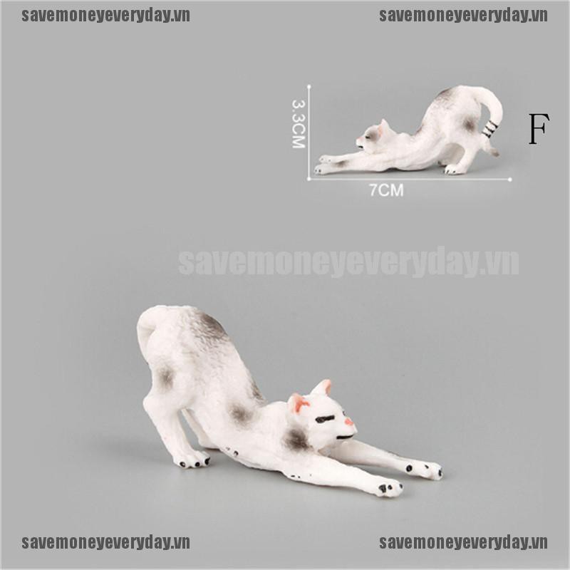 [🍄🍄Save] Farm Simulation Mini Cat Animal Model Plastic Figures Decoration Kids Gift Toy [VN]