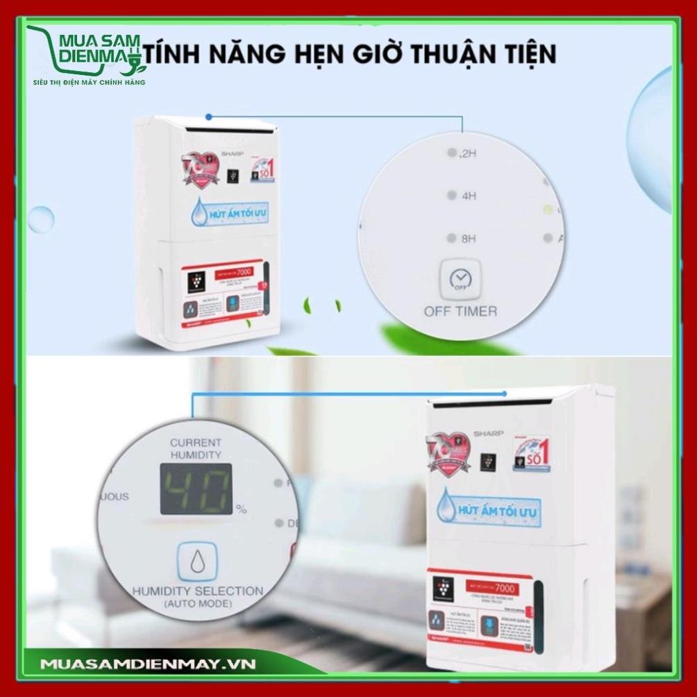 Máy lọc không khí và tạo ẩm Sharp DW-D12A-W - Hàng chính hãng