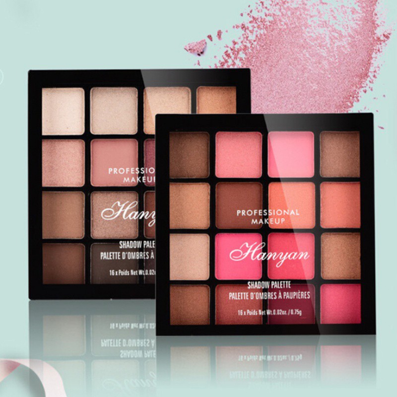 [Hàng mới về] Bảng phấn mắt 16 màu lấp lánh chống thấm nước trang điểm lâu trôi