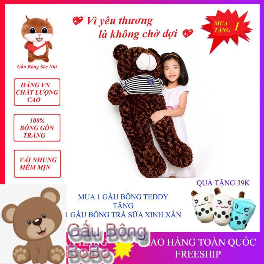 [BOBO] [Mua để nhận quà] Gấu Bông Teddy Đáng Yêu Size 1m 💥 FREESHIP 💥 Gấu Bông Sóc Nhí