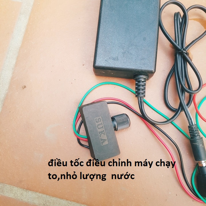 máy bơm phun sương 12v nguồn 12v5a Phun Sương, Rửa Xe, Hút Nước Bể Cá